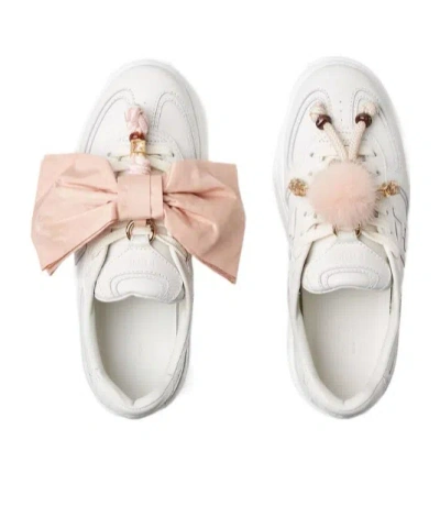 Fendi Match White Leather Platform Low-tops In White