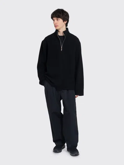 Rier Fleece Polo In Black