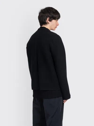 Rier Long-sleeved Wool Casual Jacket In Black