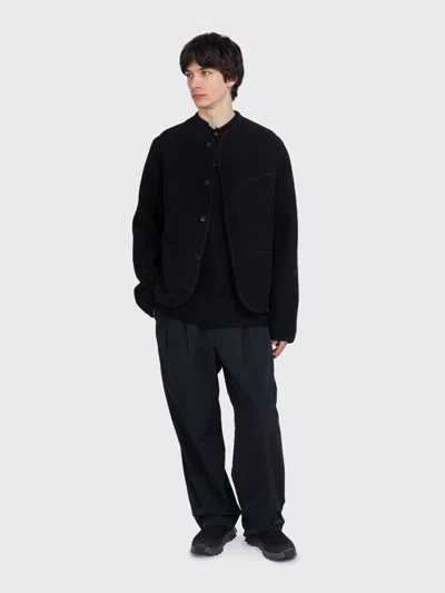 Rier Long-sleeved Wool Casual Jacket In Black