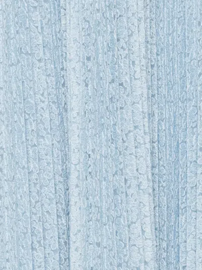 Ermanno Scervino Long Skirt Pleated Midi Lace Elastic In Blue