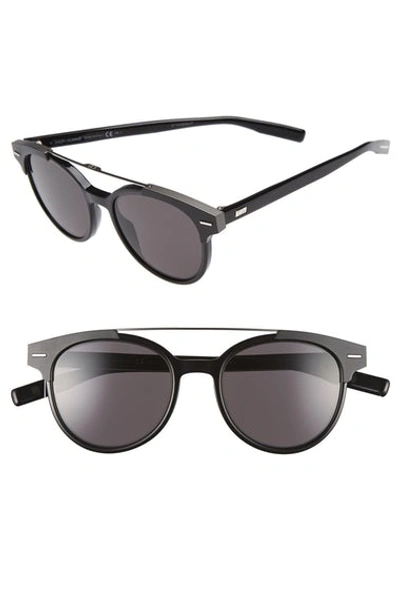 Dior Black Tie 51mm Round Retro Sunglasses