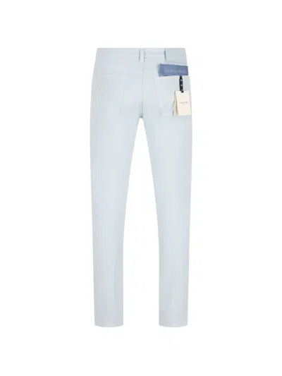 Jacob Cohen Buttoned Trousers In Blue