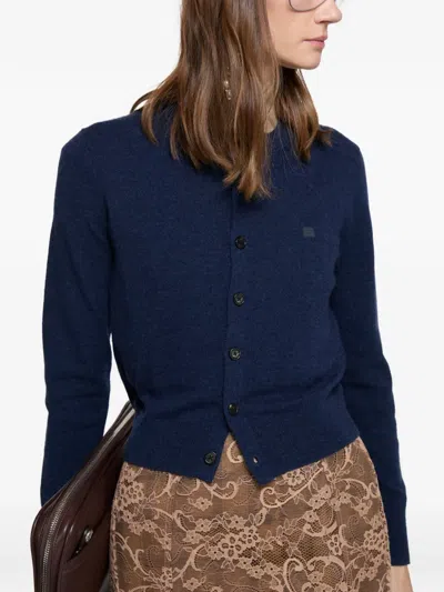 Acne Studios Buttoned Cardigan In Blue