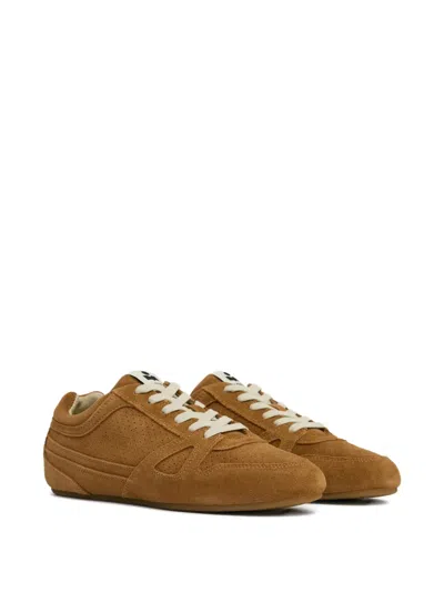 Isabel Marant Senny Perforated Suede Sneakers In Brown