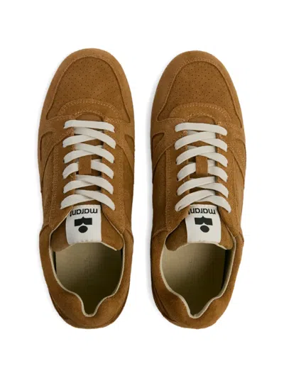 Isabel Marant Senny Perforated Suede Sneakers In Brown