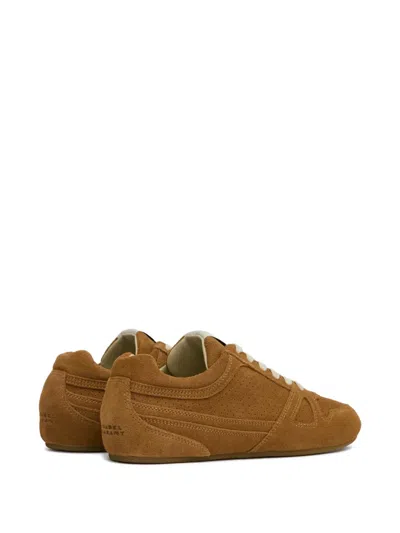 Isabel Marant Senny Perforated Suede Sneakers In Brown