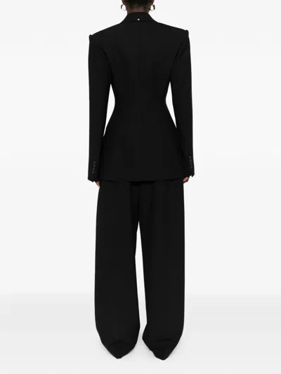 Sportmax Boxy Lapel Suit In Black