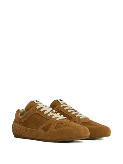Isabel Marant Perforated Low Sneakers In Brown