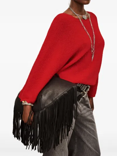 Ba&sh Isaac Buttoned Cardigan In Red