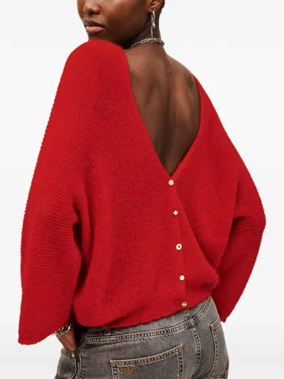 Ba&sh Isaac Buttoned Cardigan In Red