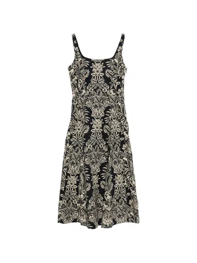 Ulla Johnson Augustina Cami Long Trumpet Dress In Noir In Black