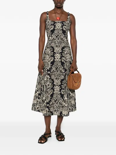 Ulla Johnson Augustina Cami Long Trumpet Dress In Noir In Black
