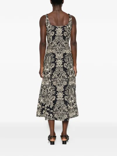 Ulla Johnson Augustina Cami Long Trumpet Dress In Noir In Black