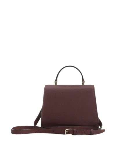 Valextra Iside Mini Bag Adjustable Strap Top Handle In Red