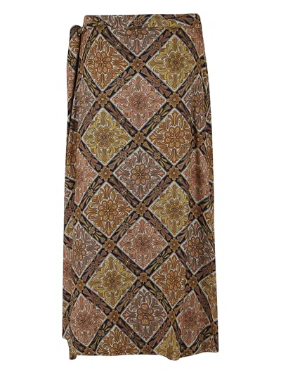 Etro Floral-print Midi Skirt In Multi