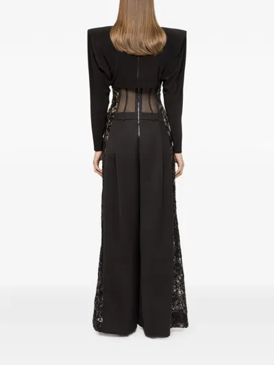 Nissa Draped Crop Top In Black