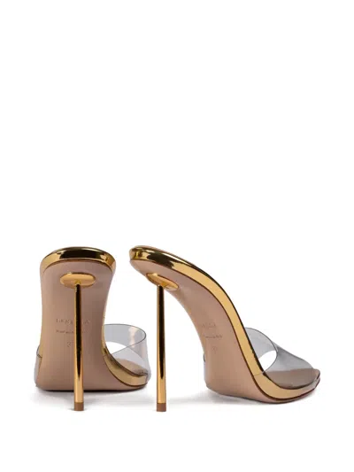 Le Silla Bella Pointed-toe Mules In Gold