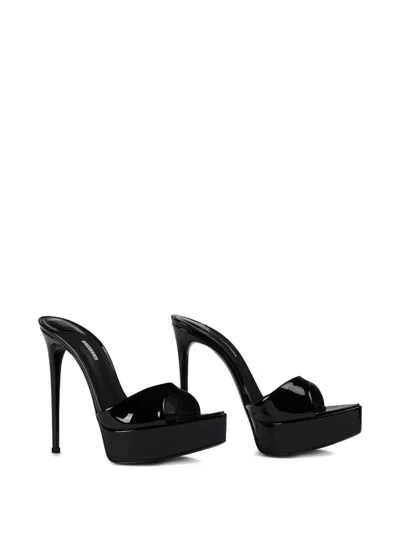 Le Silla Uma Platform Mules In Black