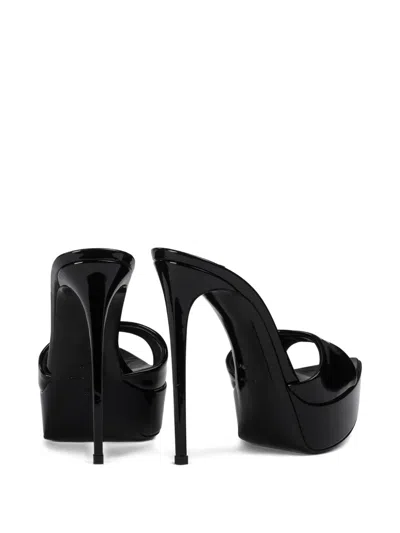 Le Silla Uma Platform Mules In Black