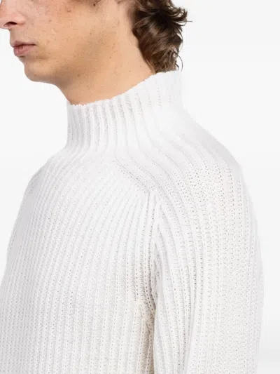 04651/trip In A Bag Ribbed Mock-neck Sweater In White