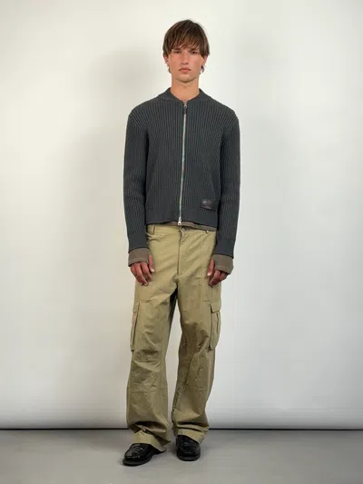 Carrer Ash Knit Bomber In Gray