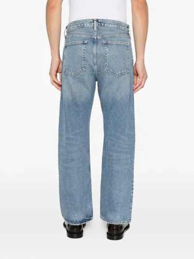 Agolde Magnus Button Jeans In Blue