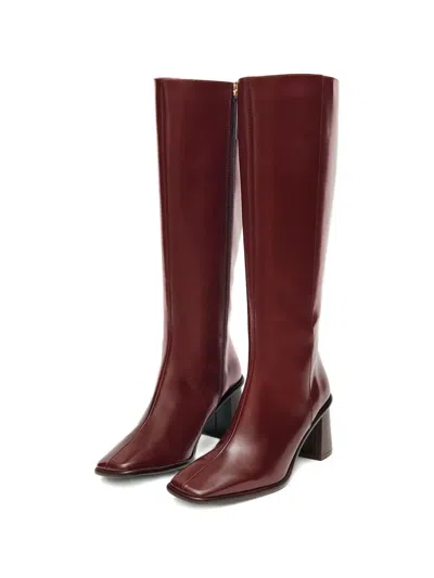 Alohas Square-toe Boots In Red