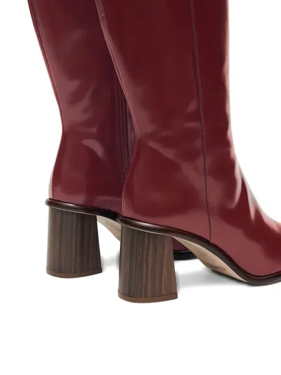 Alohas Square-toe Boots In Red