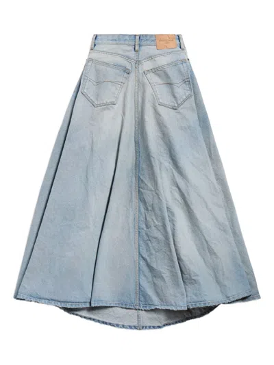 Balenciaga Maxi Skirt With Innovative Design And Five-pocket Style In Animal Print