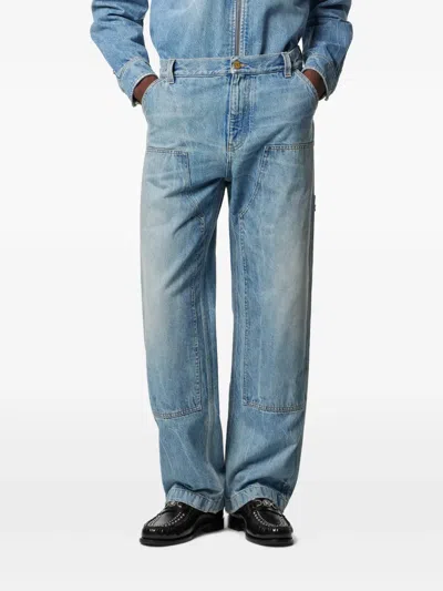 Versace Carpenter Utility-pocket Jeans In Blue