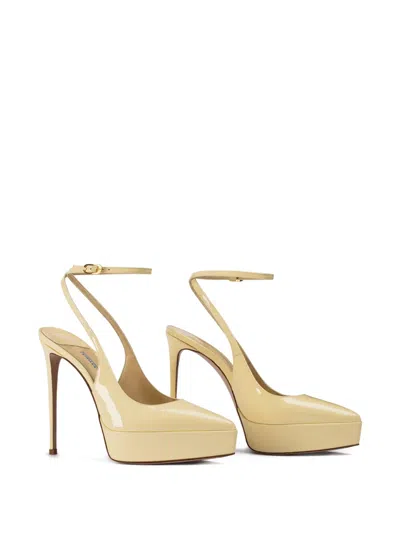 Le Silla Uma Slingback Platform-heel Pumps In Yellow