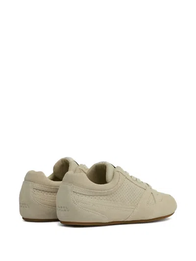 Isabel Marant Perforated Low Sneakers In Neutral