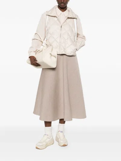 Max Mara Quilted-pattern Gilet In Neutral