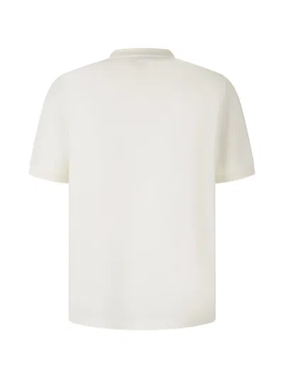 Canali Crew-neck Cotton T-shirt In White