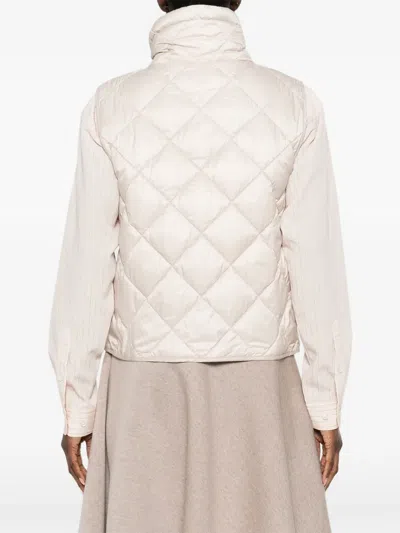 Max Mara Quilted-pattern Gilet In Neutral