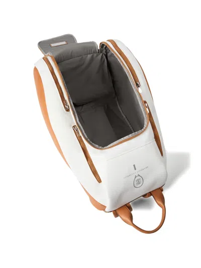 Brunello Cucinelli Zip Leather Backpack In Multi