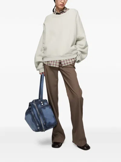 Acne Studios Round-neck Sweatshirt In Neutral