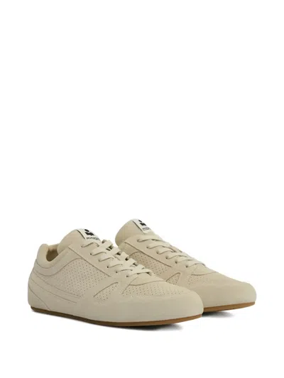Isabel Marant Calfskin Leather Low-top Sneakers In Neutral
