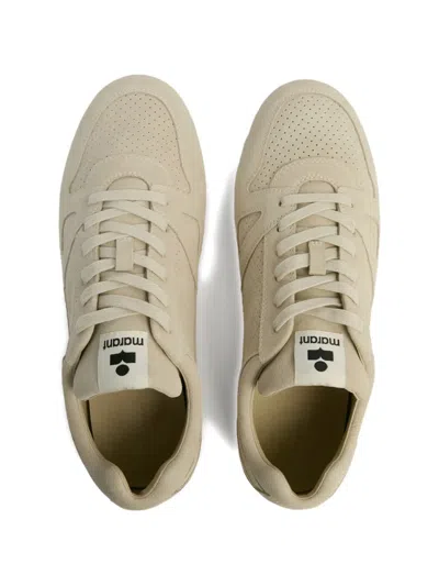 Isabel Marant Calfskin Leather Low-top Sneakers In Neutral