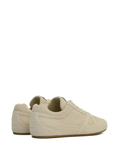 Isabel Marant Calfskin Leather Low-top Sneakers In Neutral