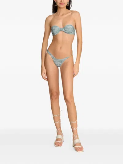 Amir Slama Printed Bikini In Blue