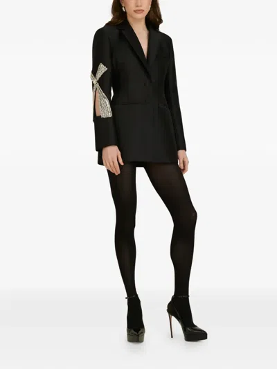 蝴蝶结缀饰西装夹克