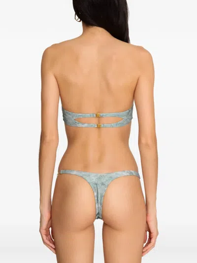 Amir Slama Printed Bikini In Blue