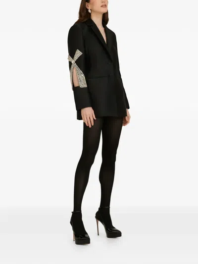 蝴蝶结缀饰西装夹克