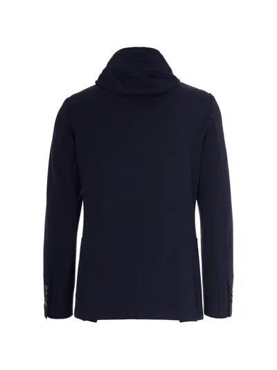 Eleventy Hooded Blazer In Blue