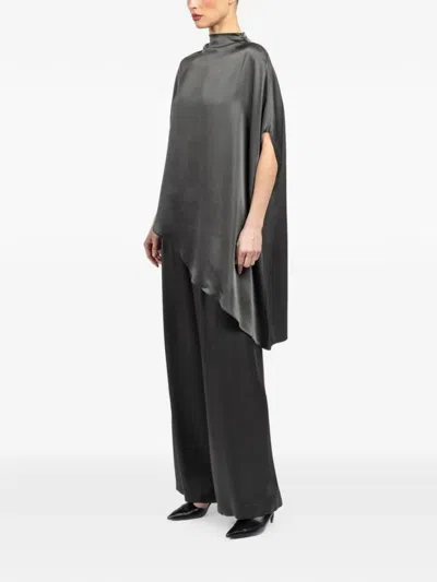 Lapointe Asymmetric Tunic Top In Gray