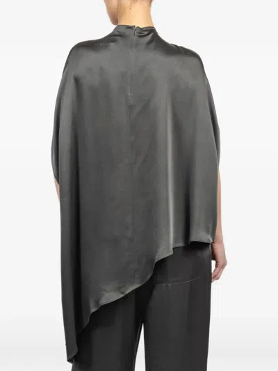 Lapointe Asymmetric Tunic Top In Gray