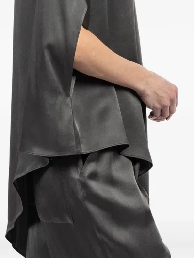 Lapointe Asymmetric Tunic Top In Gray