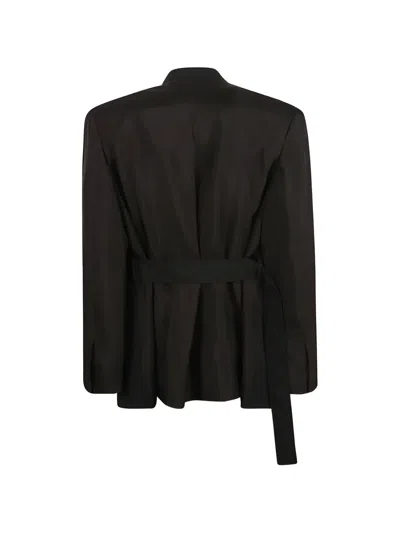 Jil Sander Open Belted Blazer In Black